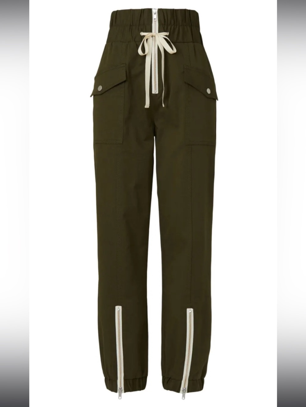 Marissa Webb High Rise Luxury Canvas Cargo Pants